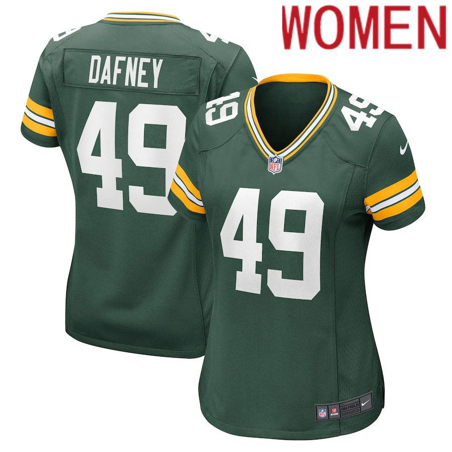 Women Green Bay Packers #49 Dominique Dafney Nike Green Nike Game NFL Jersey->women nfl jersey->Women Jersey